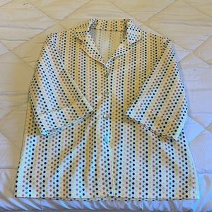 Vintage Polka dot button down collared shirt large